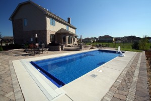 Signature Pools - Grand Elegance model pool from Leisure Pools built in Lemont, IL