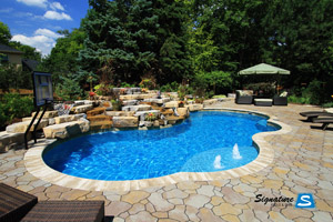 Trilogy Pools Gemini model pool built by Signature Pools in Lisle, Illinois.