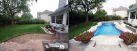 Before & After Picture of a Fiberglass Pool in Batavia, IL