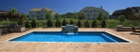 Cassini Model Fiberglass Pool with Water Feature in South Barrington, IL
