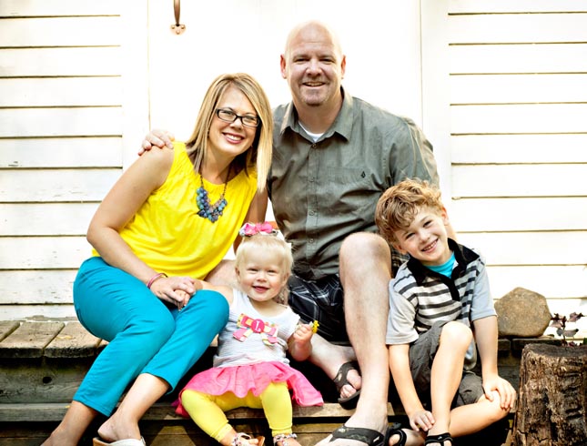 Todd, Sara, Lincoln, and Lila Emmerson - 2012