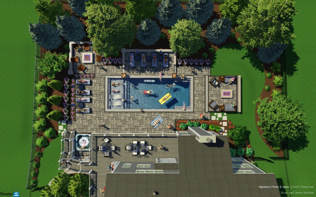 3D Plan with Pinnacle 40 pool in Algonquin, IL - Todd Emmerson