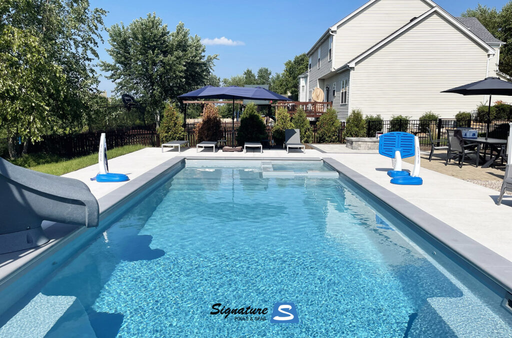 Ultimate 35 in Silver Grey color finish built by Signature Pools in Geneva, IL (Kane County) - 2