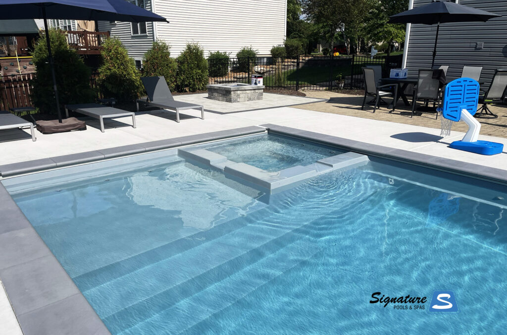 Ultimate 35 in Silver Grey color finish built by Signature Pools in Geneva, IL (Kane County) - 3